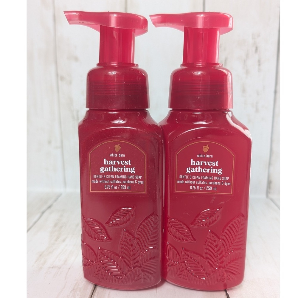 Bath Body Works‎ White Barn Harvest Gathering Foaming Hand Soap 2 Pack NEW